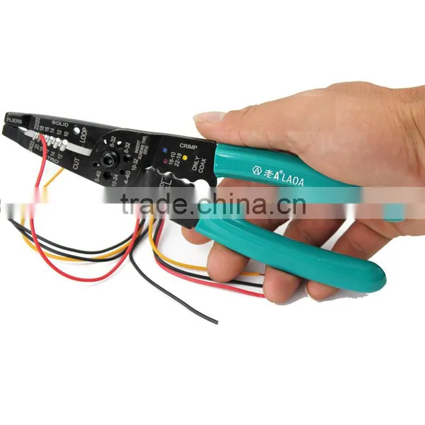 LAOA 8 Inch Professional Multi-Function Multi-purpose Wire Stripper,cutter,crimper,0.25-0.8mm photo-6