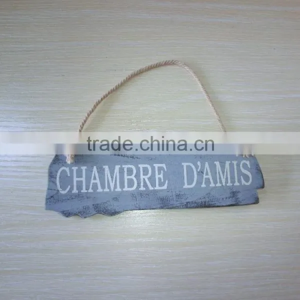High Quality Solid Wood Vintage Wooden Signs Brand Floodwood Double Side Wooden Words Sign photo-2