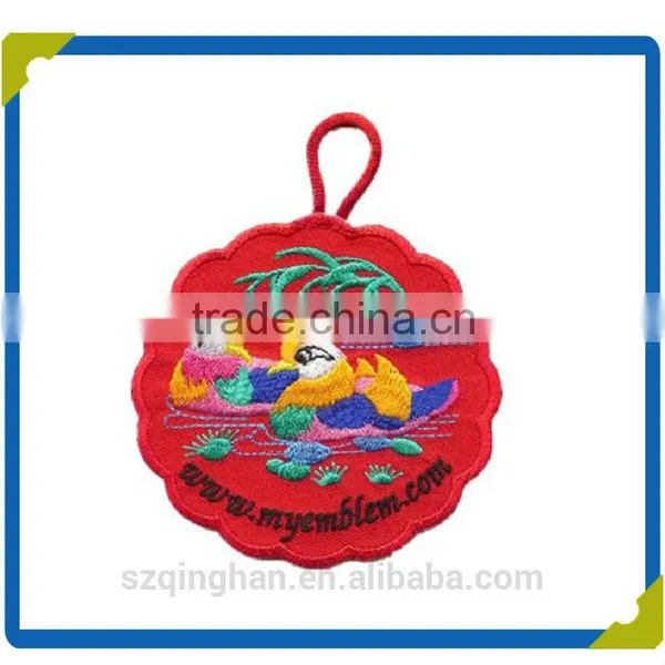Fabric Patch Manufacturer Hang Embroidery Badge for Garment/cap photo-6