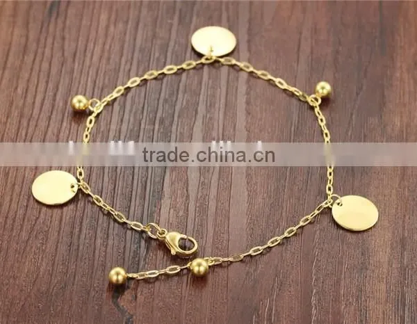 Schmuck Jewelry Tag Charms Stainless Steel Gold Anklets Prices for Women photo-2