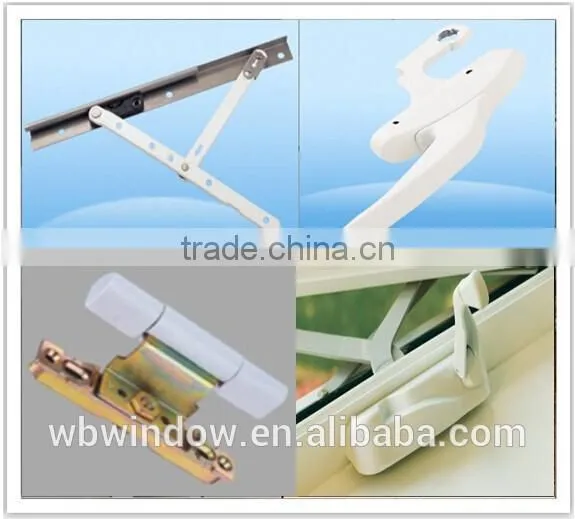 Modern House Window for Sale,PVC Manual Crank Opening Window Grill Design,PVC Arch Hand Crank Windows photo-4