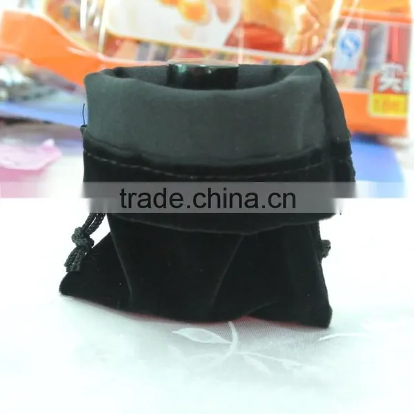 Black Velvet Jewelry Pouch Bag photo-2