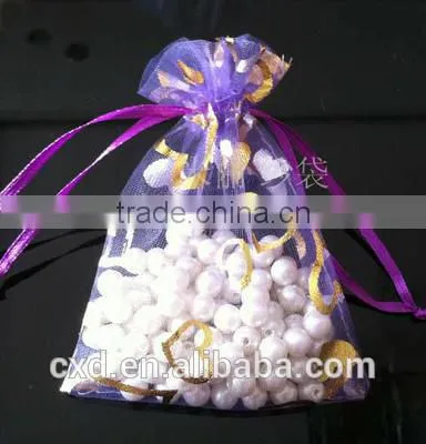 Drawstring Sealing&Handle and Hot Stamping Surface Handling Customized Personalized Organza Bag Wholesale photo-6