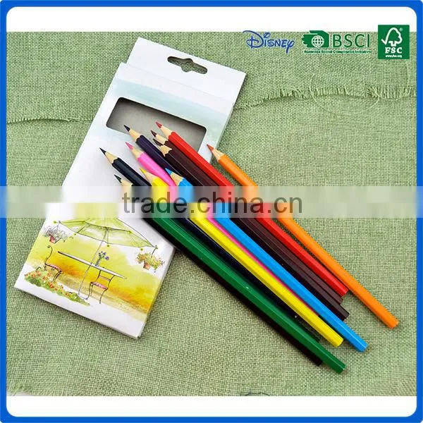 2016 Hot Sale Customized School Hexagonal 7 Inch 12 Colors Pencil Into Paper Box for Art photo-4