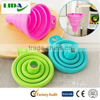 Kitchen Tools Eco-friendly Food Grade Silicone Folding Funnel KIT503 photo-2