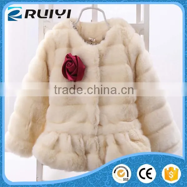 Children Purple Color Parka Fur Jacket photo-3