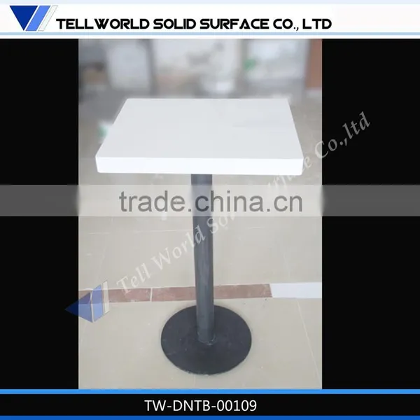 2016 Hot Sale 4 Seaters Table Resturant Resin High Gloss photo-6