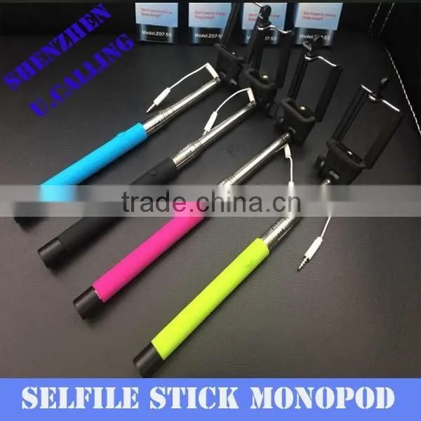 Top Selling Extendable Hand Held Monopod Selfie Stick With Cable For IPhone 6 & Android Mobile