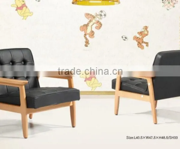 Wood and PU Leather /fabric Sofa Set Designs photo-2
