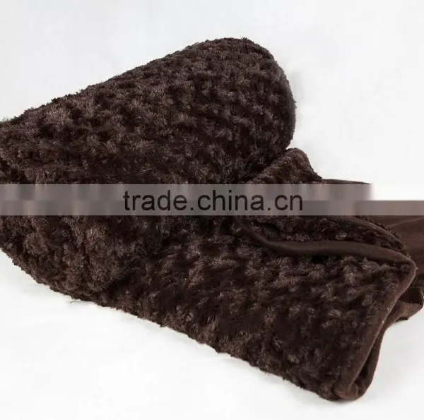 100% Polyester Plain Thick pv Fleece Gifts Promotional Blanket photo-4