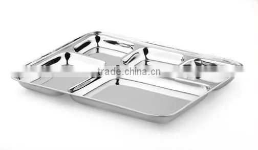 5 Compartment Tray With Stainless Steel