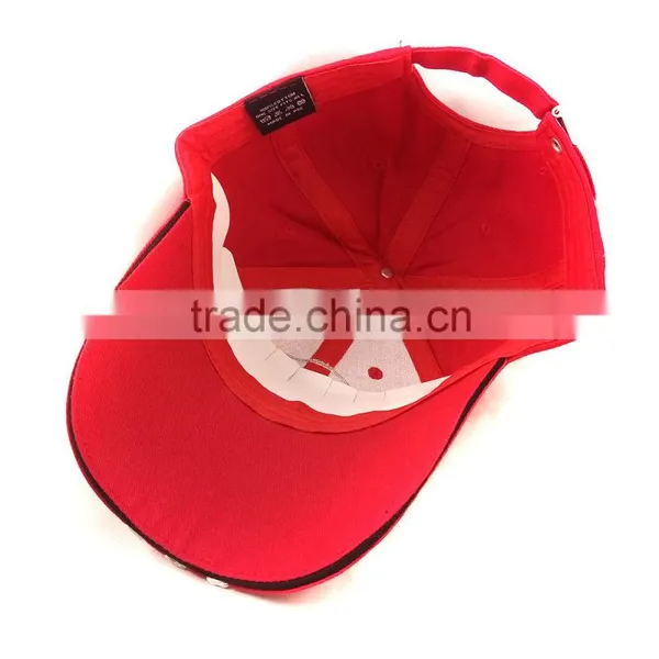 Custom Best Quality Red Acrylic Embossed Baseball Hat With Metal Buckle Supplier's Choice photo-5