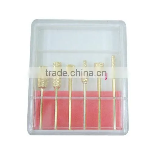 Electric Nail Drill Carbide Golden Burs Diamond Nail Drill Burs Diamonded Nail File