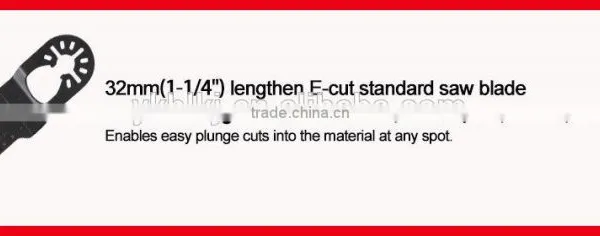 32mm(1-1/4") Lengthen E-cut Standard Quick Change Oscillating Tool Saw Blade for Cutting Wood , Drywall and Plastics photo-3