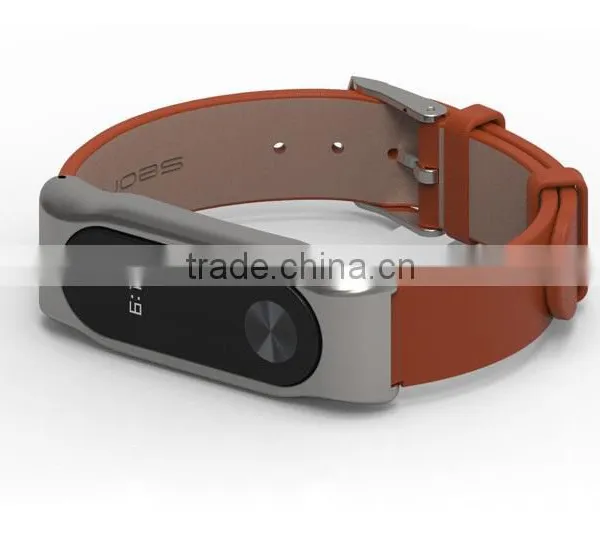 MIJOBS Replacement Bracelet For Xiaomi Mi Band 2 Genuine Leather Wristband photo-2