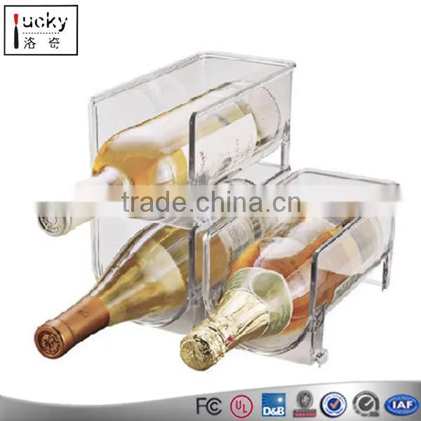 Acrylic Transparent Rectangle Wine Display Case High Quality Liquor Bottle Holder Display Stand