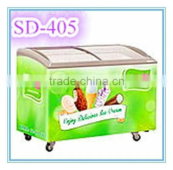 Top Open Sliding Glass Door Chest Freezer, Display Chest Freezer photo-5