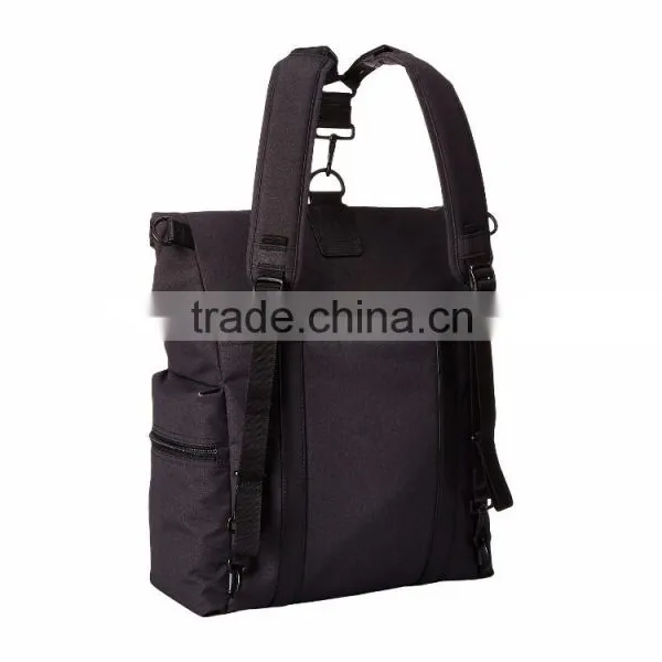 Foldable Nylon Designer Backpack With Leather Trim photo-2