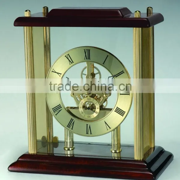 Pearl Quartz Skeleton Desk Clock PC017-5000-2