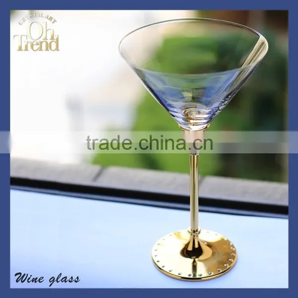 Delicate High Base Metal Handmade Whiskey Glass Cup Wendding photo-4