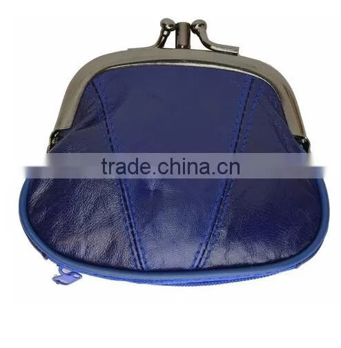 Factory Supplier Womens Leather Kiss Lock Coin Purse Fashion Coin Case photo-6