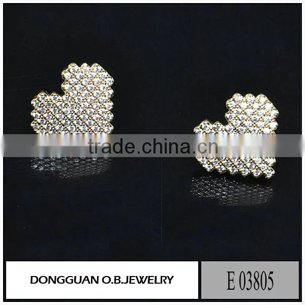 Fashion Silver Earring Stud Jewelry Wholesale Clear Crystal Stone Handmade Jewelry photo-6