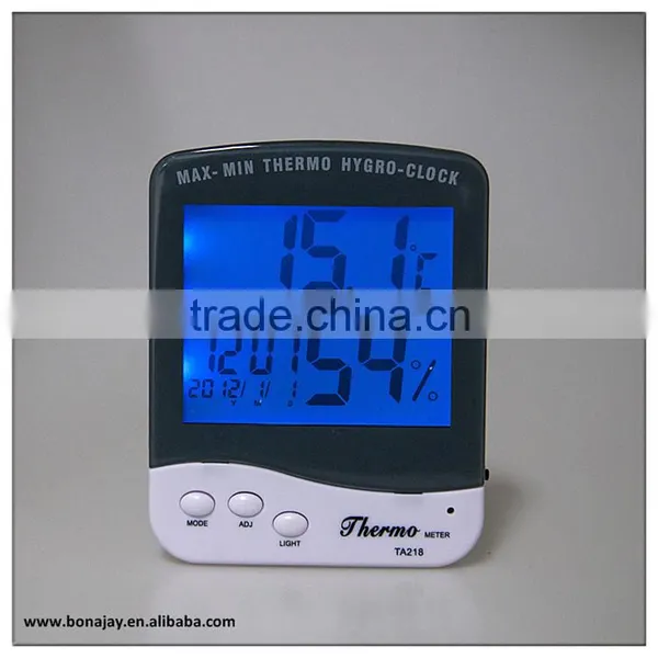 New Indoor Back Light Thermometer Hygromometer With Alarm Clock photo-2