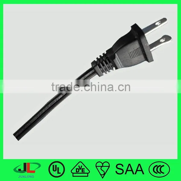 NEMA 1-15P Plug With UL Approval, UL 2 Pin Power Plug With UL Electrical Wire Cable photo-3