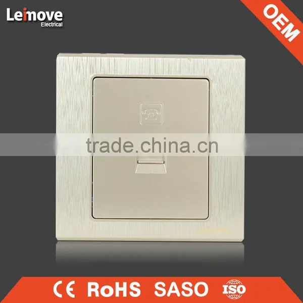 Woven Gold Finish Telephone Socket Phone Outlet photo-6