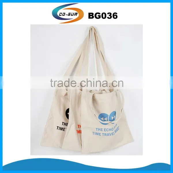 Cotton Shoulder Shopping Bag Customized Cotton Shopping Bag With Shoulder Belt