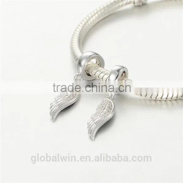 Angle Wing Metal Charms European Charm Bracelet Necklace 100% Real 925 Sterling Silver S193 Best Gifts For You Or Friends photo-4