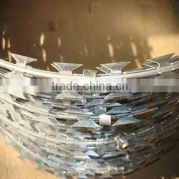 Razor Barb Wire Fence Galvanized Wire and Stainless Steel Wire and PVC Coating