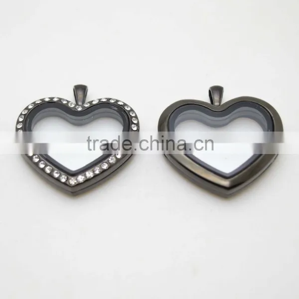 316L Stainless Steel Heart Lockets Crystals for Women photo-3