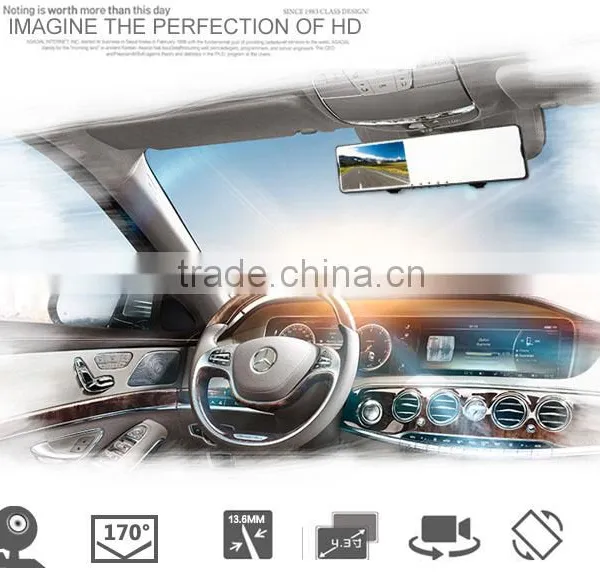 Free Shipping Original Full HD 1080P Car DVR Dual Lens Dash Cam Night Vision Car Camera Rearview Mirror Black Box 168 photo-3