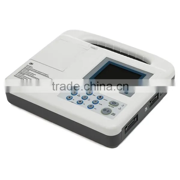 Beijing High Resolution Thermal Printing System 3.8 Inch LCD Three Channel Digital ECG Machine for Sale photo-5
