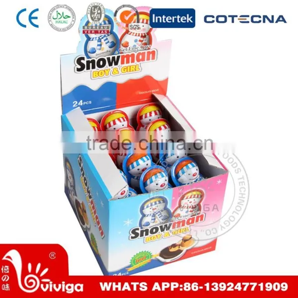 15g Sweet Funny Surprise Snowman Chocolate Egg photo-3