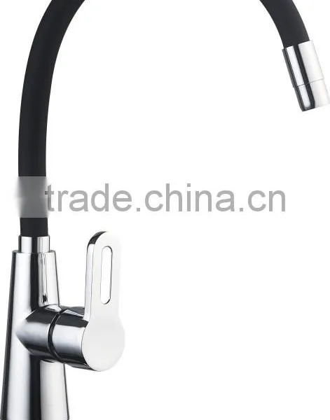 Kithcen Sink Faucet Withflexible Gooseneck Hose Silcone Outer Tube With Arbitrary Bending Shape photo-3