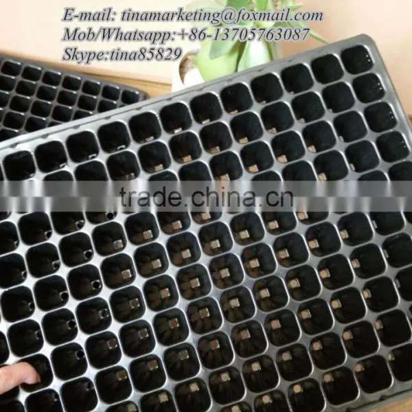 Not Coated Black PS Material Plastic Nursery Plant Seed Starting Tray 200 Cell,Plastic Seedling Germination Tray for Farm Using photo-2