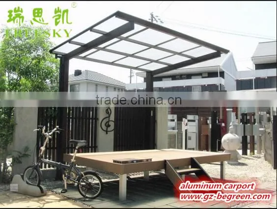 Portable Modern Aluminum Frame Polycarbonate Cantilever Carport Outdoor Car Port photo-4