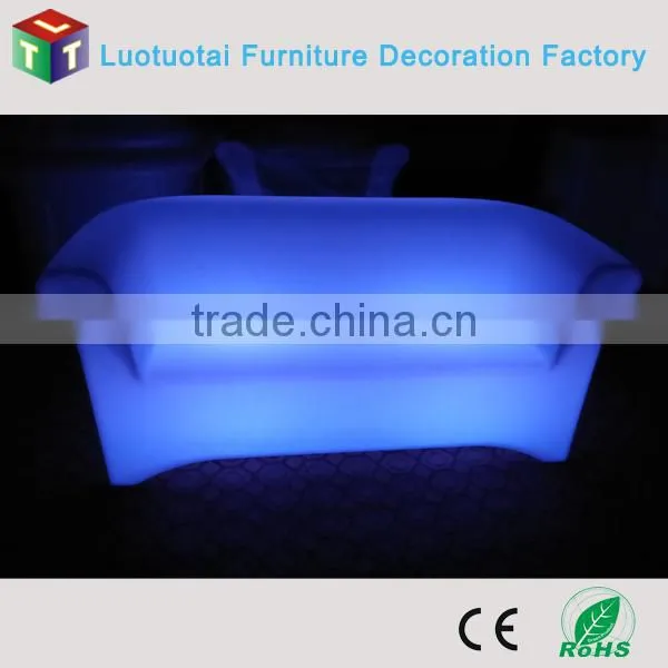 Nightclub Plastic LED Lighted Bar Sofa PE LED Sofa/plastic LED Light up Chair photo-6