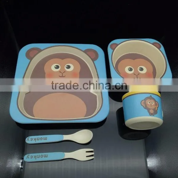 Eco Friendly Biodegradable Bamboo Fibre Plant Fibre Kid's Dinnerware Set photo-2
