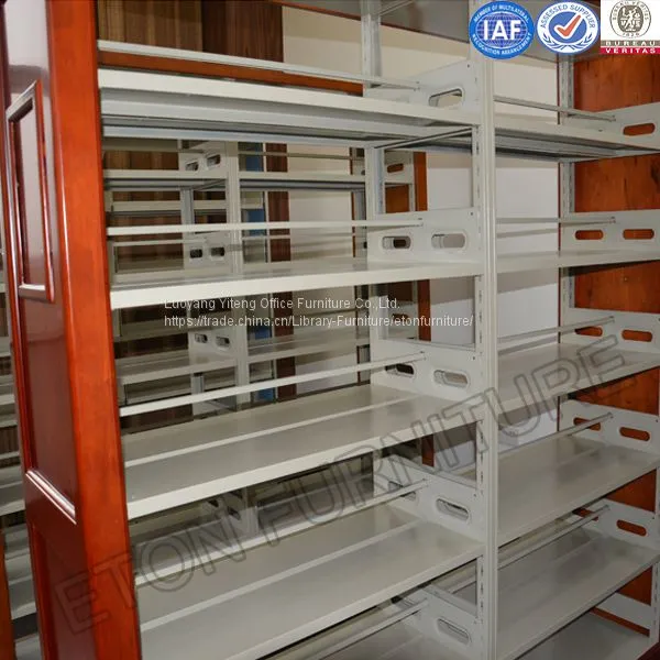 Library Double Sided Bookcase Furniture Metal Multi-layer Book Shelf photo-4
