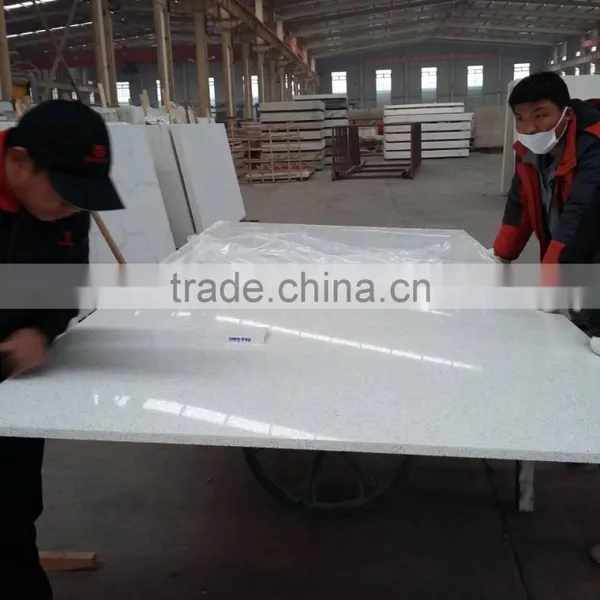 Artificial Quartz Slab White Quartz Stone Artificial Marble for Wholesale photo-3