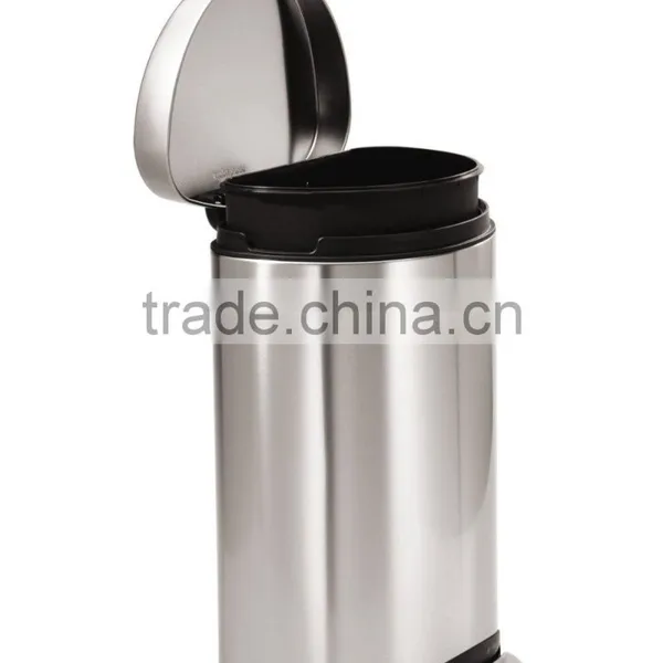 Rectangle Stainless Steel Foot Pedal Trash Can With Plastic Lid photo-3