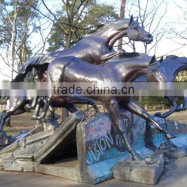 Animal Metal Bronze Garden Life Size Bronze Running Horse Sculpture photo-3