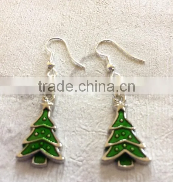 Novelty Christmas Earrings, Tree Earrings, Christmas Tree Earrings photo-2