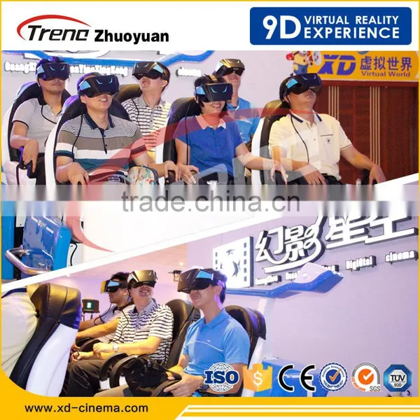 Amusement Park Equipment New Blue and White 9dvr Treno 9d vr Simulator photo-3