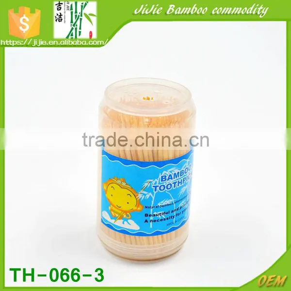 TH-066 Eco Friendly Sterile Zip-top Can Toothpick Single Point Toothpick