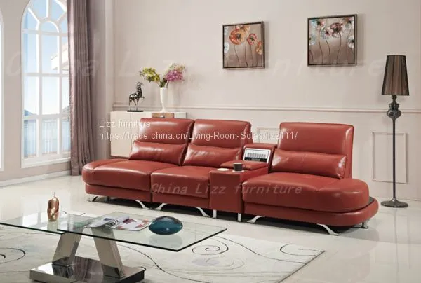 China Leisure Italy Leather Sofa Divan Furniture photo-4