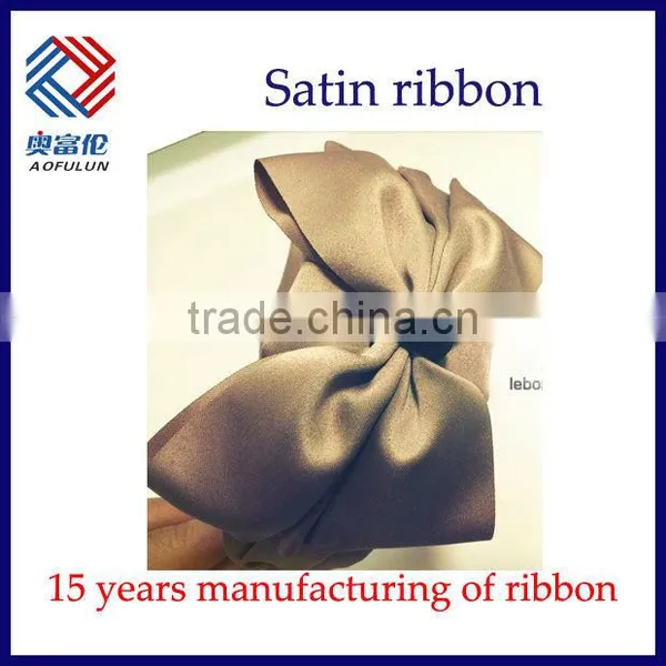 3/8'' Chocolate Color Grosgrain Ribbon With Thread For Bow photo-6